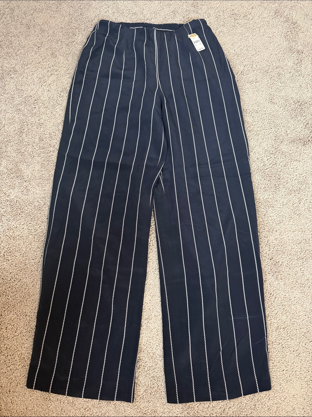 Talbots nautical Pinstripe Wide-Leg Chinos